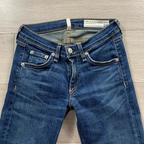 Rag & Bone Stiletto Boot Raw Hem Ankle Jeans in bishop - Picture 4 of 11